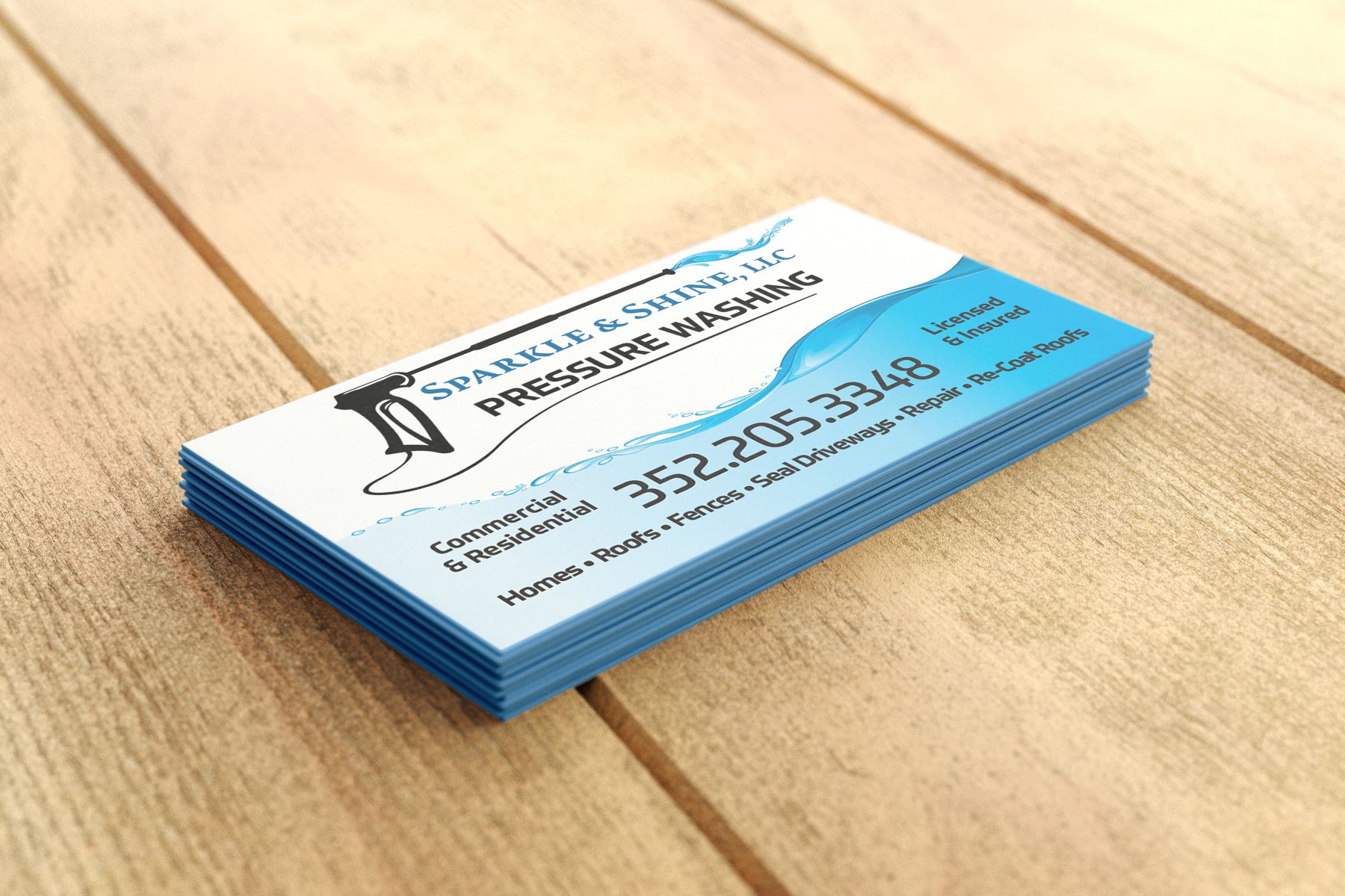Pressure Washing Business Card Design #melanyanndesigns #businesscard # ...