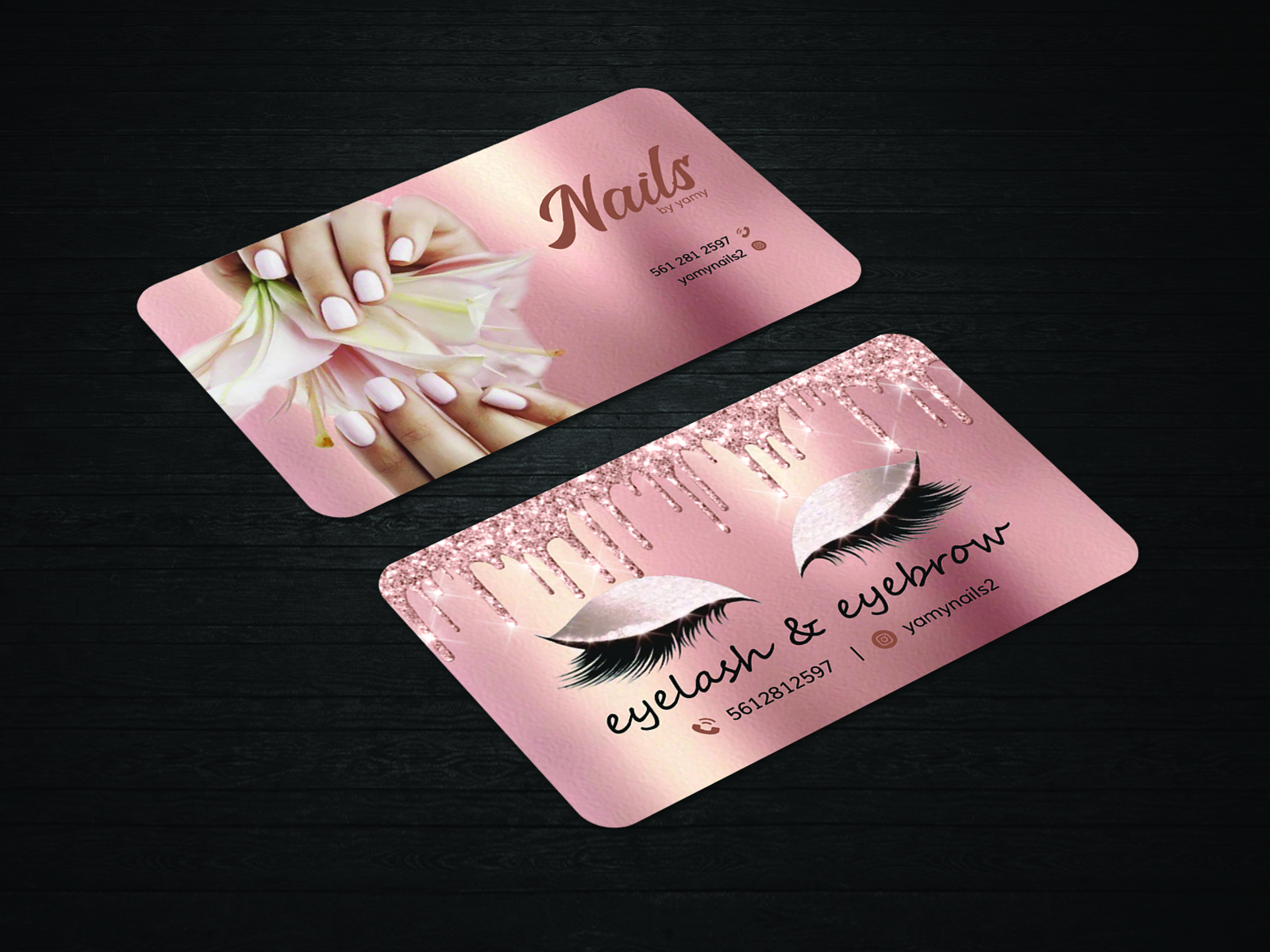 Nale and eyelash business card design by Md. Risfatullah on Dribbble