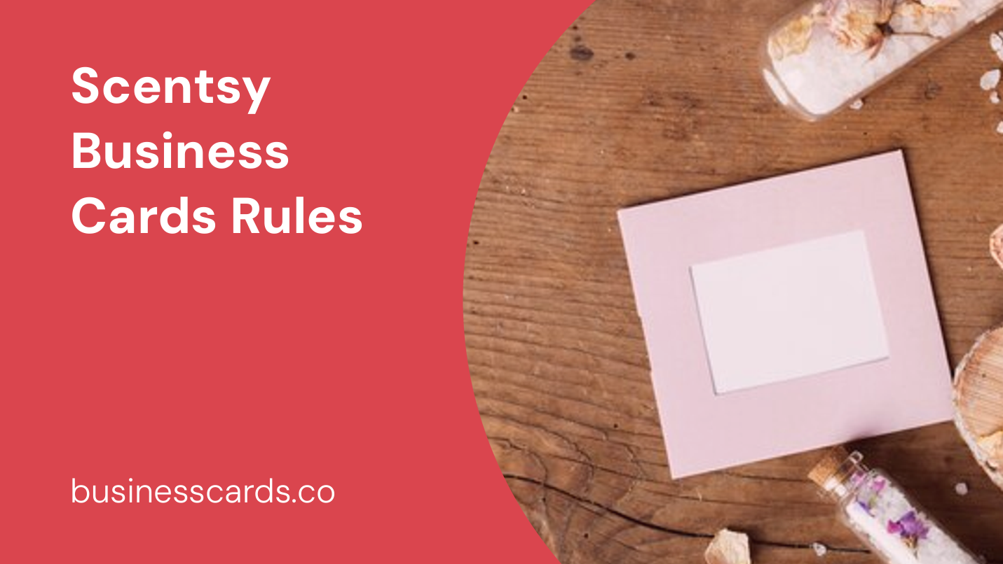 scentsy business cards rules