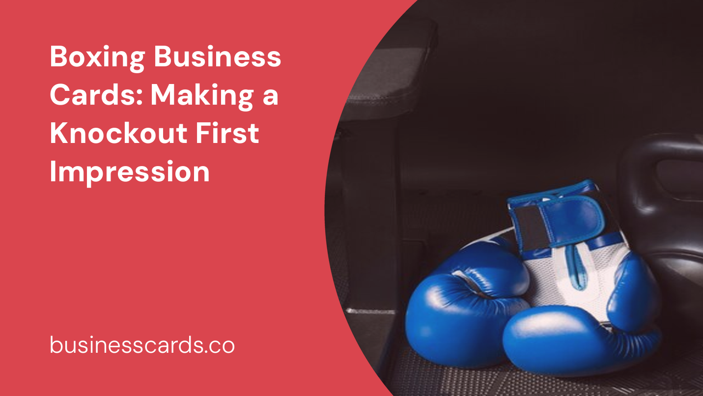 boxing business cards making a knockout first impression