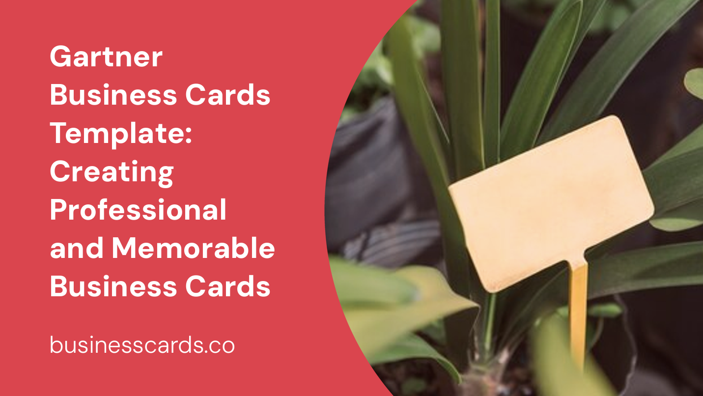 gartner business cards template creating professional and memorable business cards