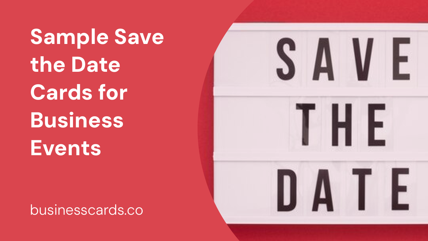 sample save the date cards for business events