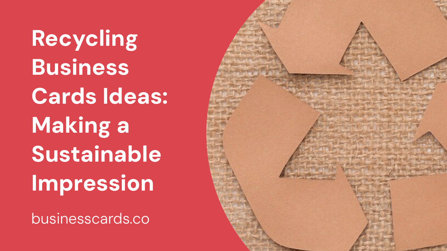 recycling business cards ideas making a sustainable impression