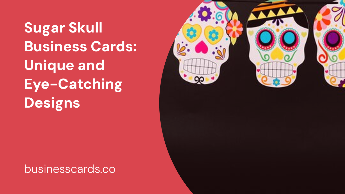 sugar skull business cards unique and eye-catching designs