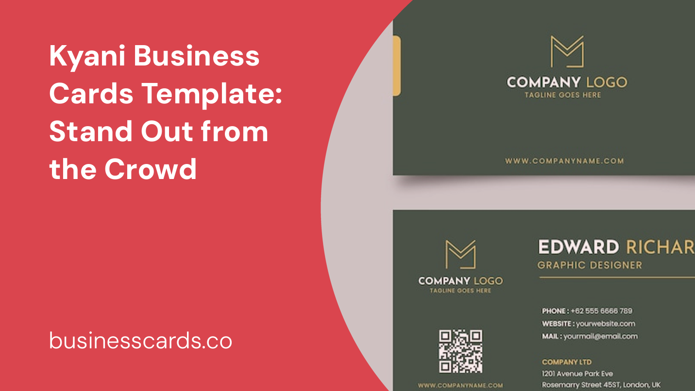 kyani business cards template stand out from the crowd