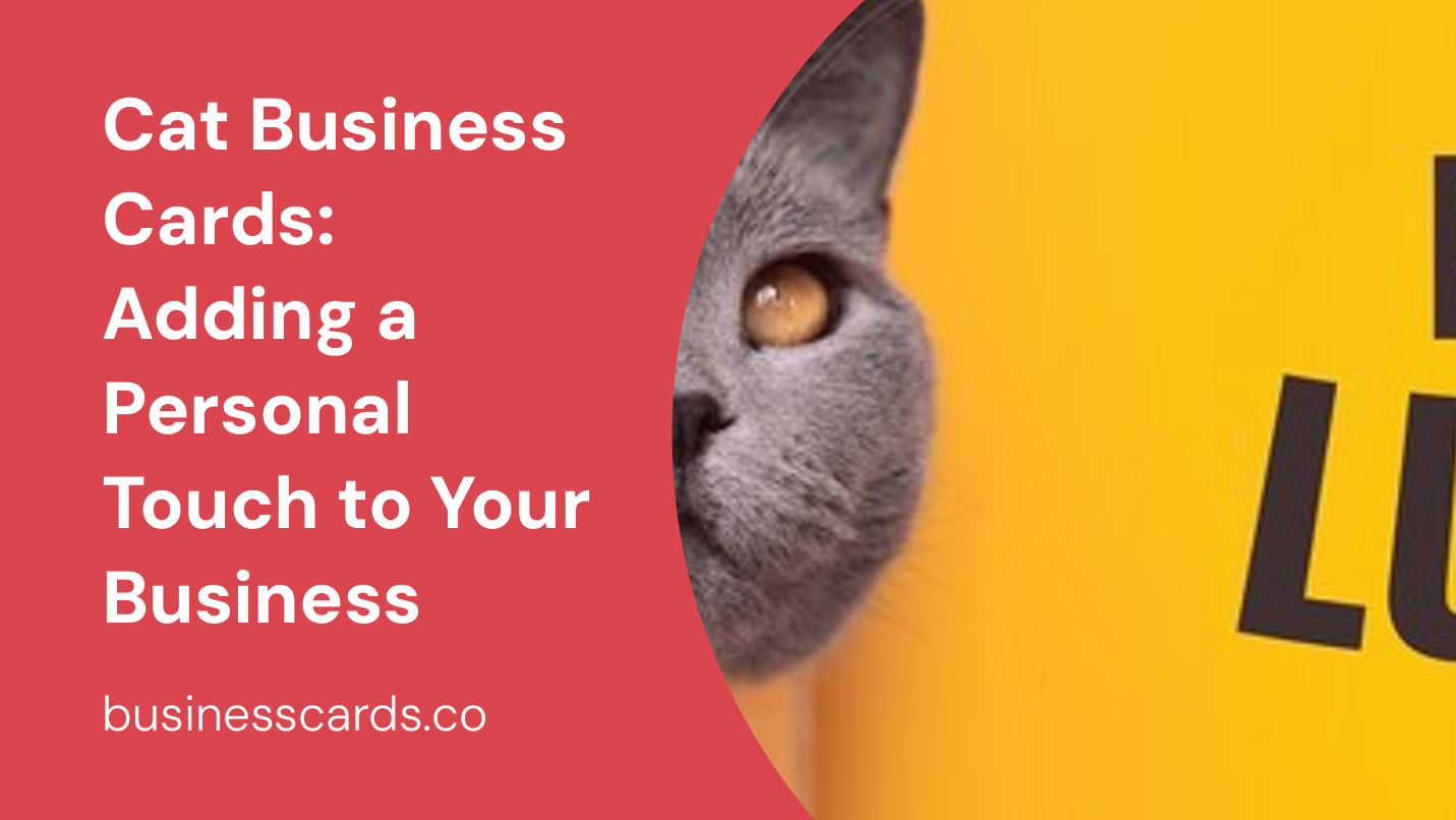 cat business cards adding a personal touch to your business
