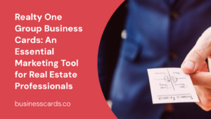 realty one group business cards an essential marketing tool for real estate professionals