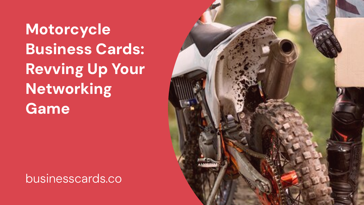 Motorcycle Business Cards: Revving Up Your Networking Game BusinessCards Motorcycle Business Cards: Revving Up Your Networking Game BusinessCards