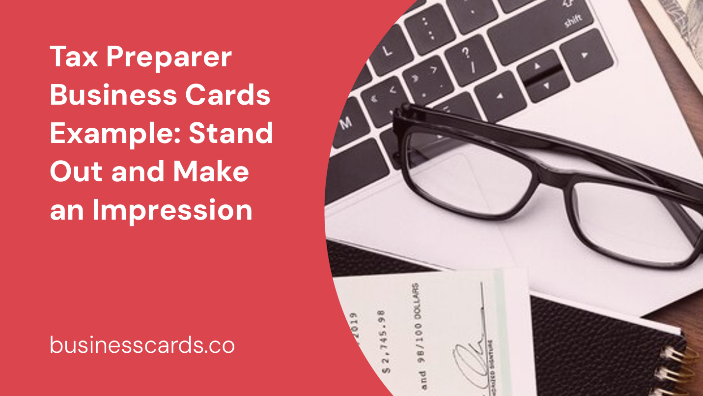tax preparer business cards example stand out and make an impression