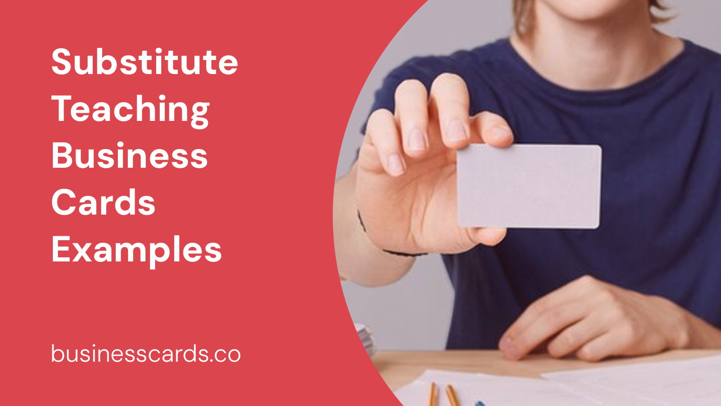 substitute teaching business cards examples