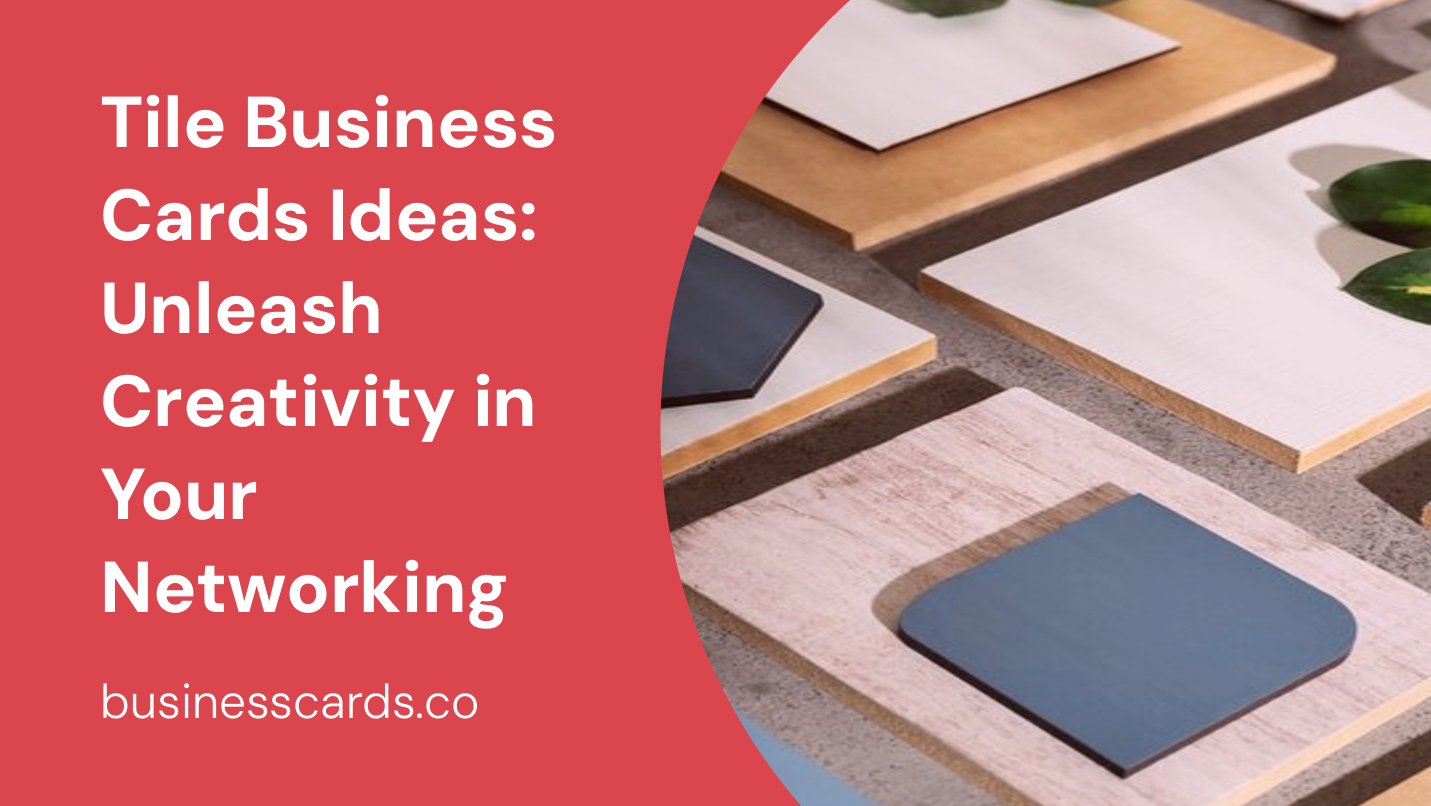 tile business cards ideas unleash creativity in your networking