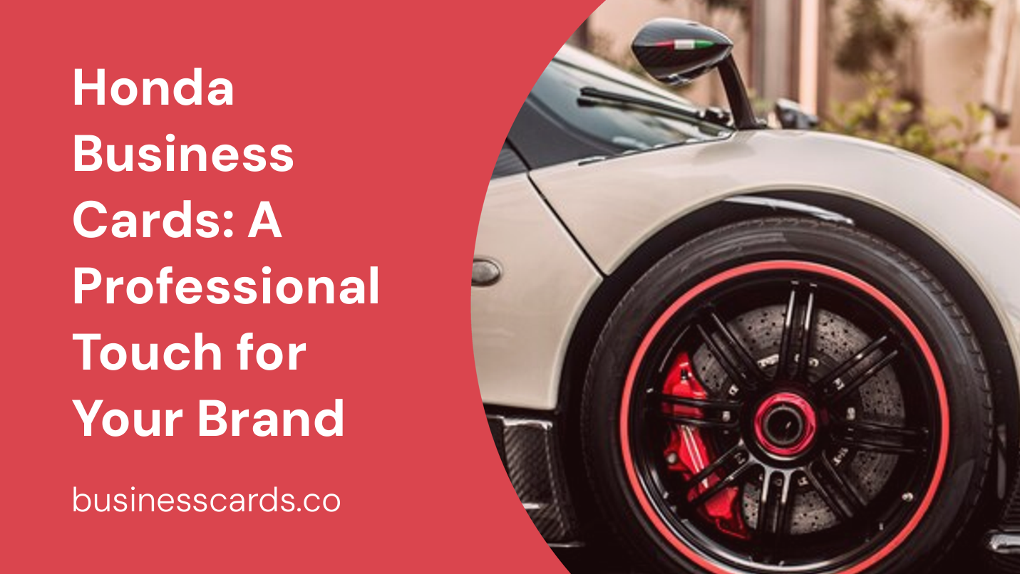 honda business cards a professional touch for your brand