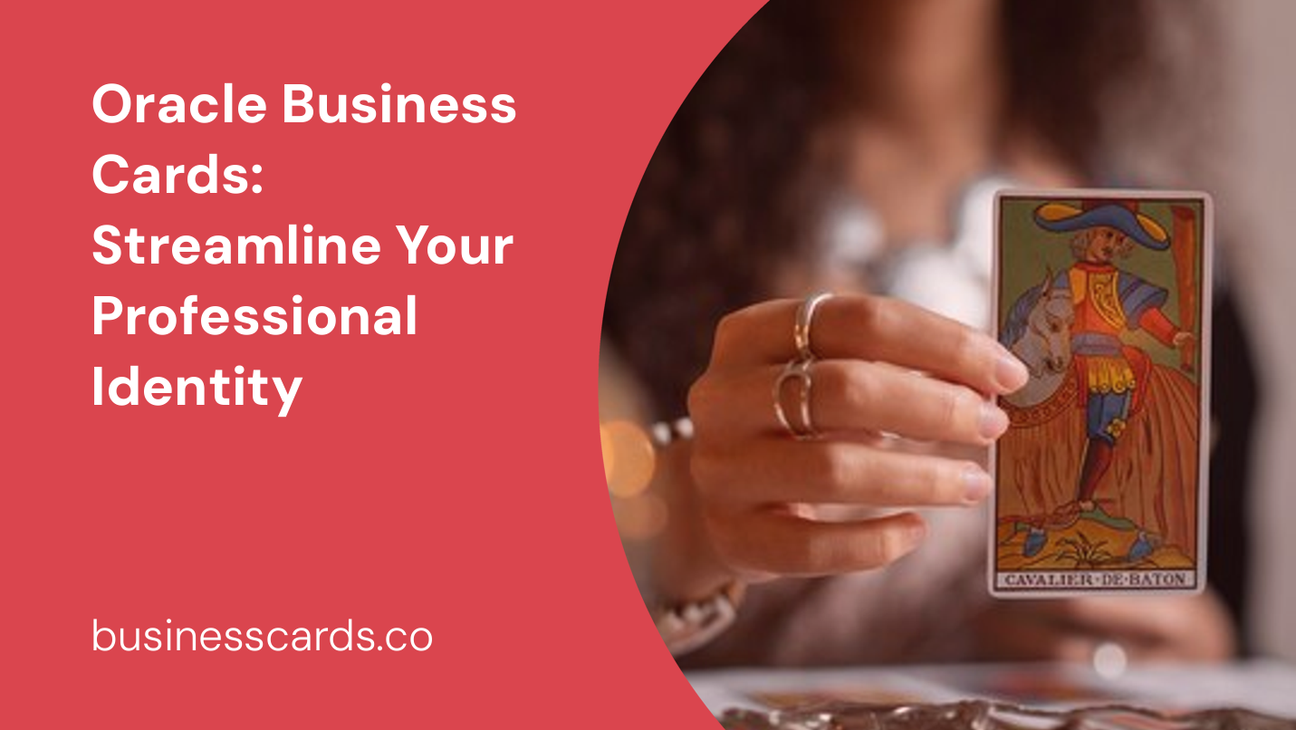oracle business cards streamline your professional identity