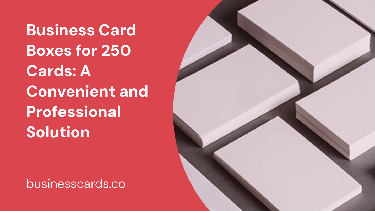 business card boxes for 250 cards a convenient and professional solution