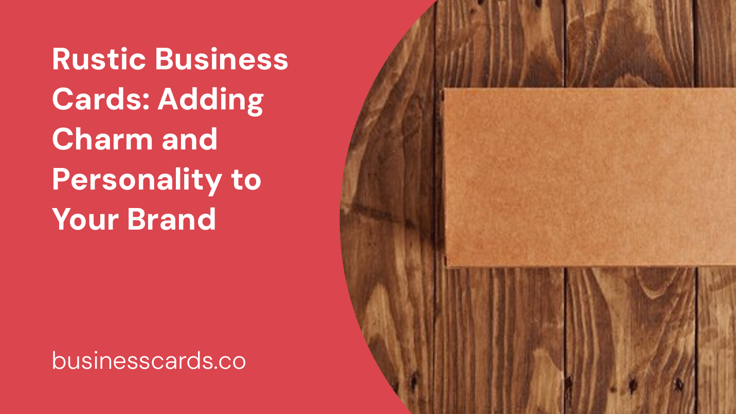 rustic business cards adding charm and personality to your brand