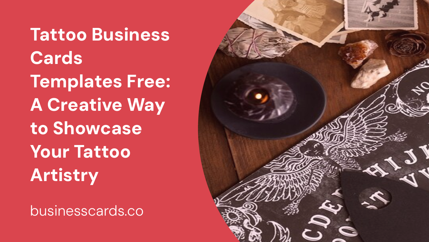 tattoo business cards templates free a creative way to showcase your tattoo artistry