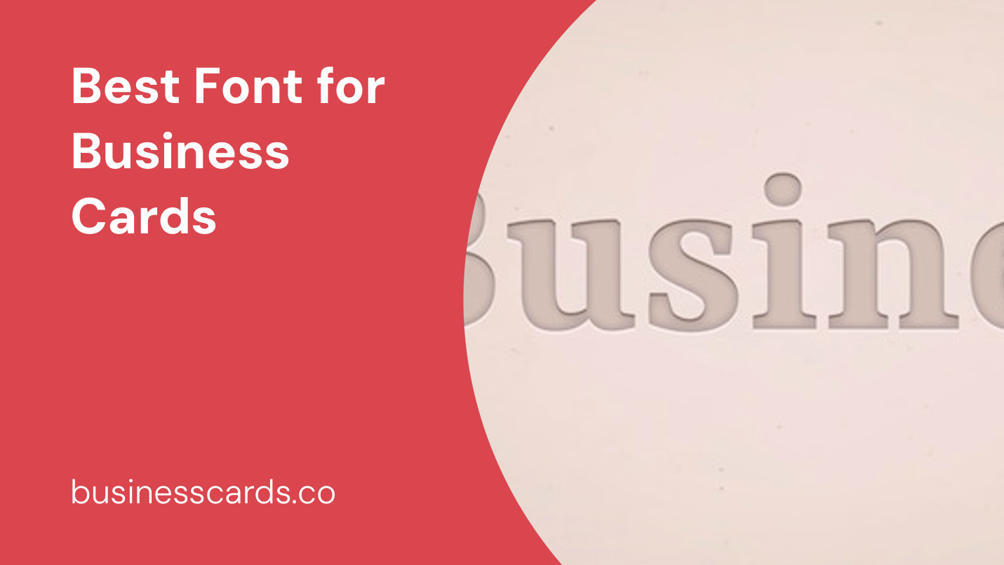 best font for business cards