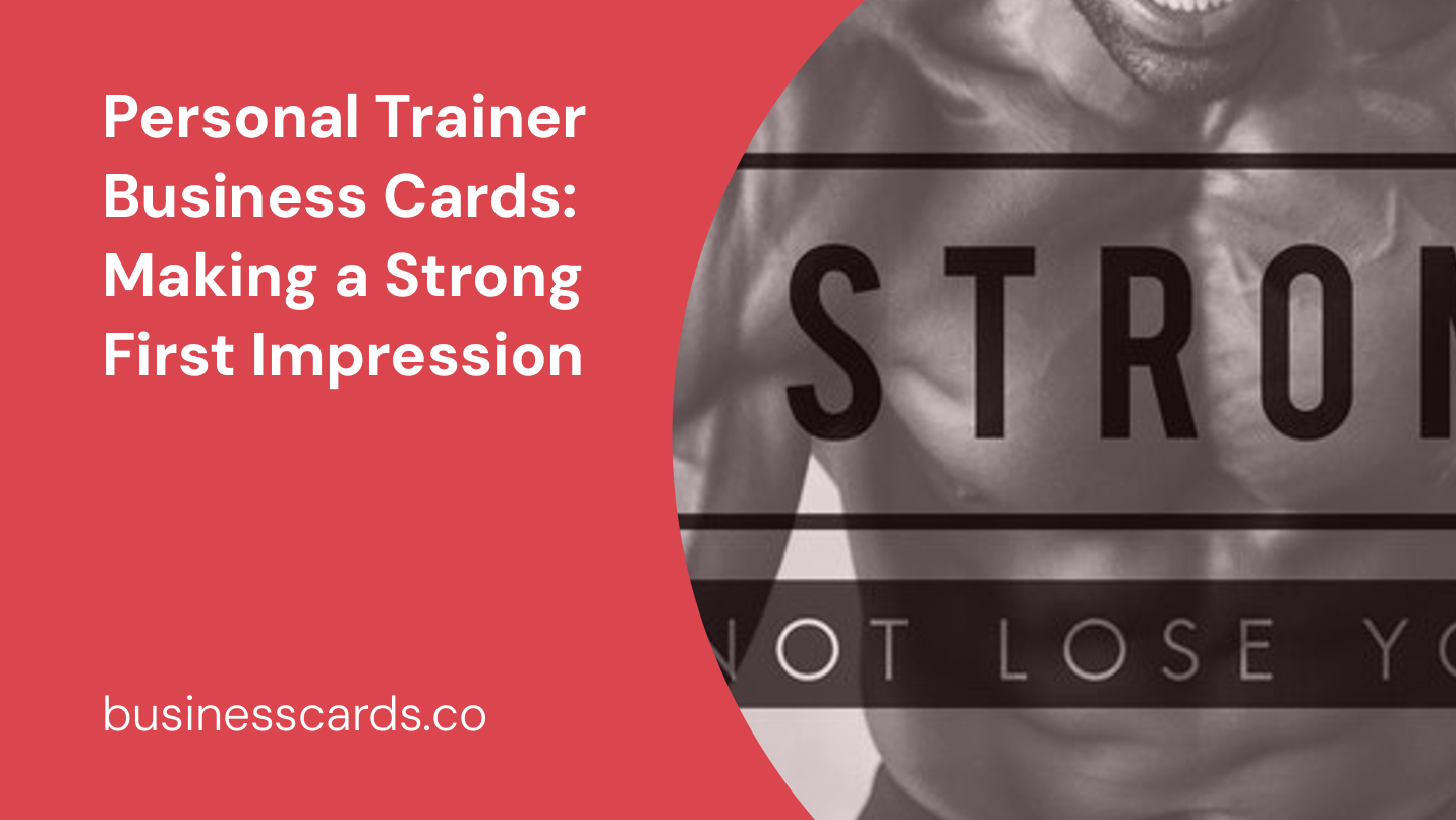 personal trainer business cards making a strong first impression