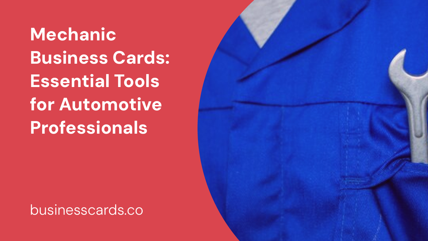 mechanic business cards essential tools for automotive professionals