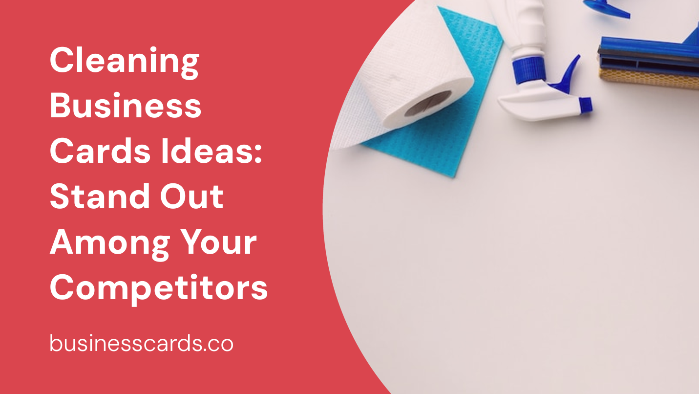 cleaning business cards ideas stand out among your competitors