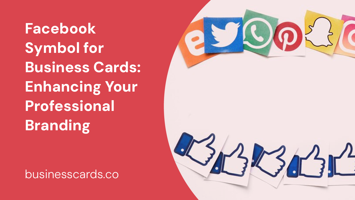 facebook symbol for business cards enhancing your professional branding