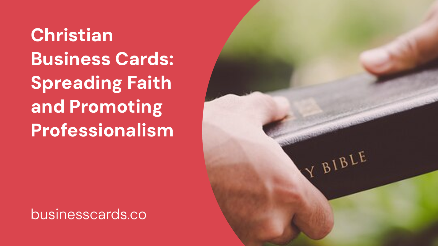 christian business cards spreading faith and promoting professionalism