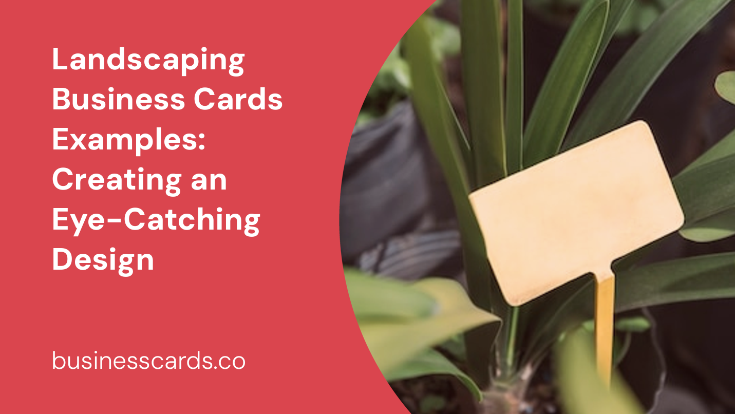 landscaping business cards examples creating an eye-catching design