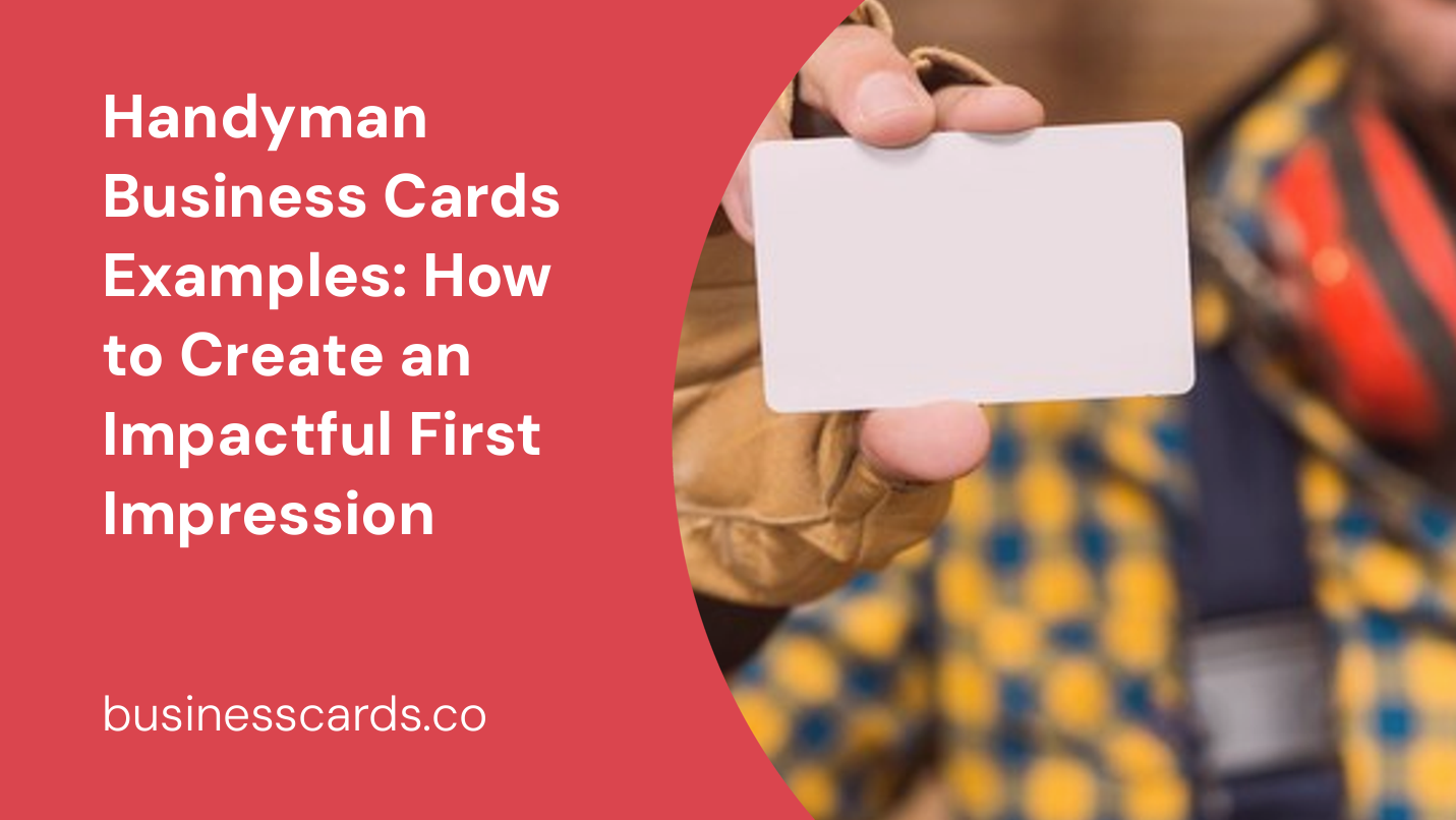 handyman business cards examples how to create an impactful first impression