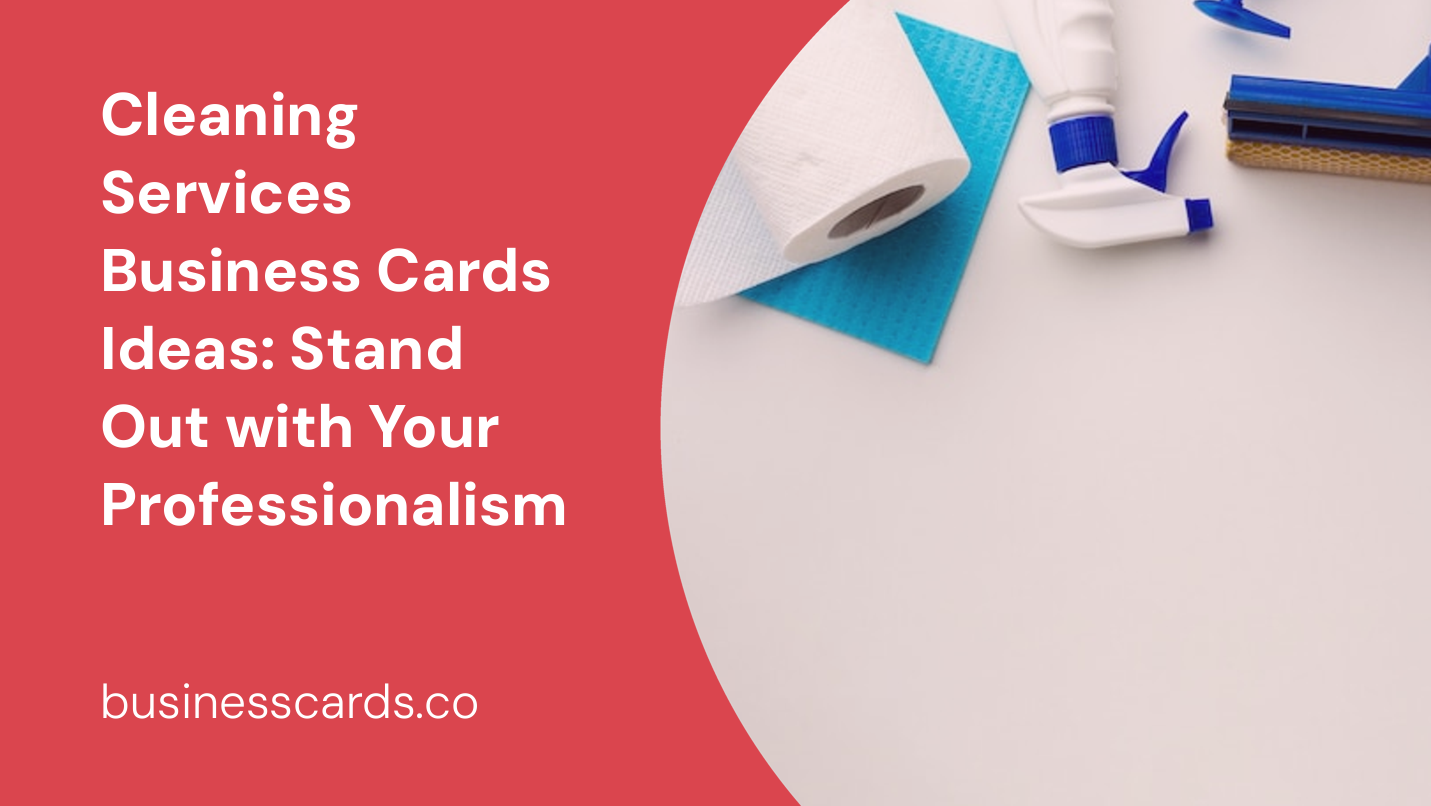 cleaning services business cards ideas stand out with your professionalism