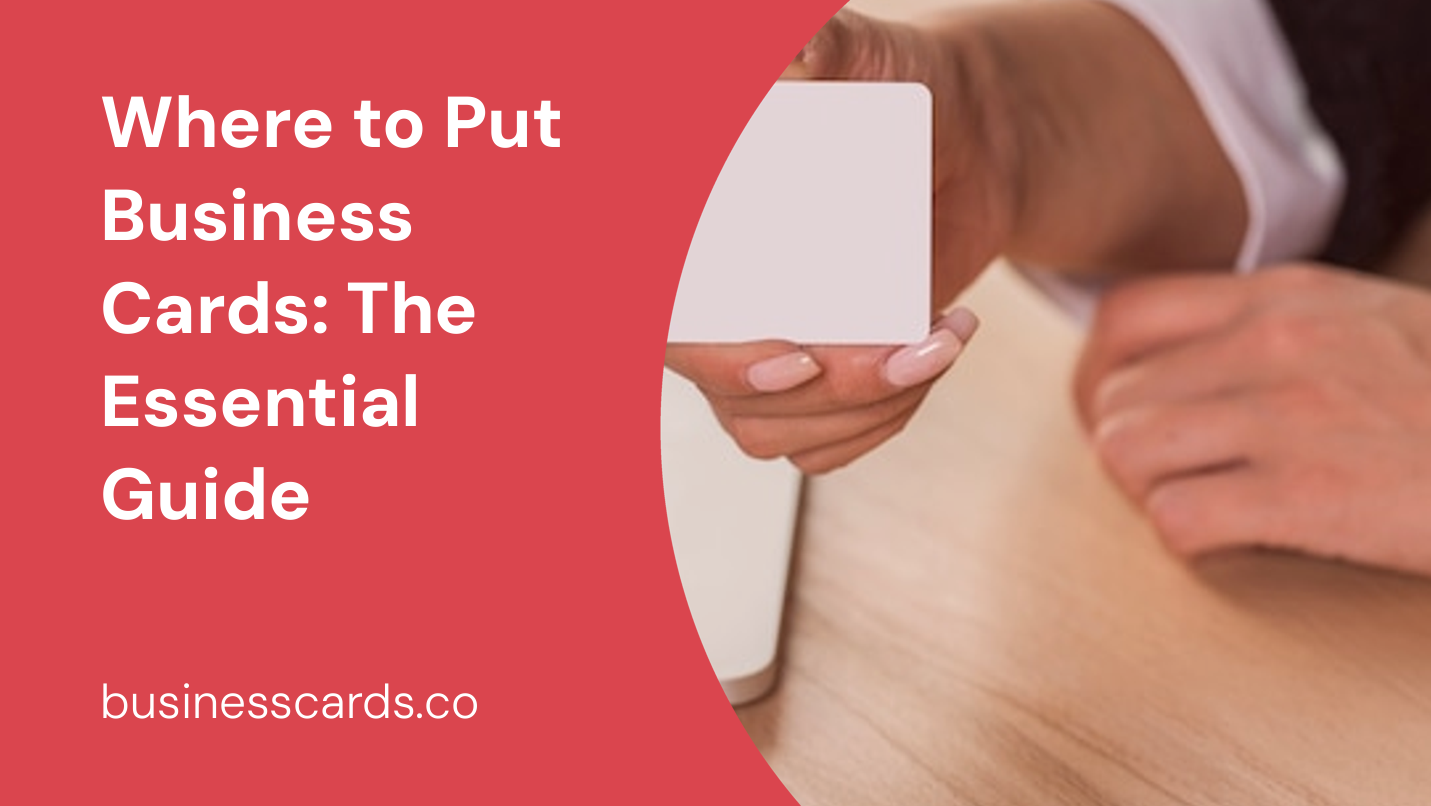 where to put business cards the essential guide