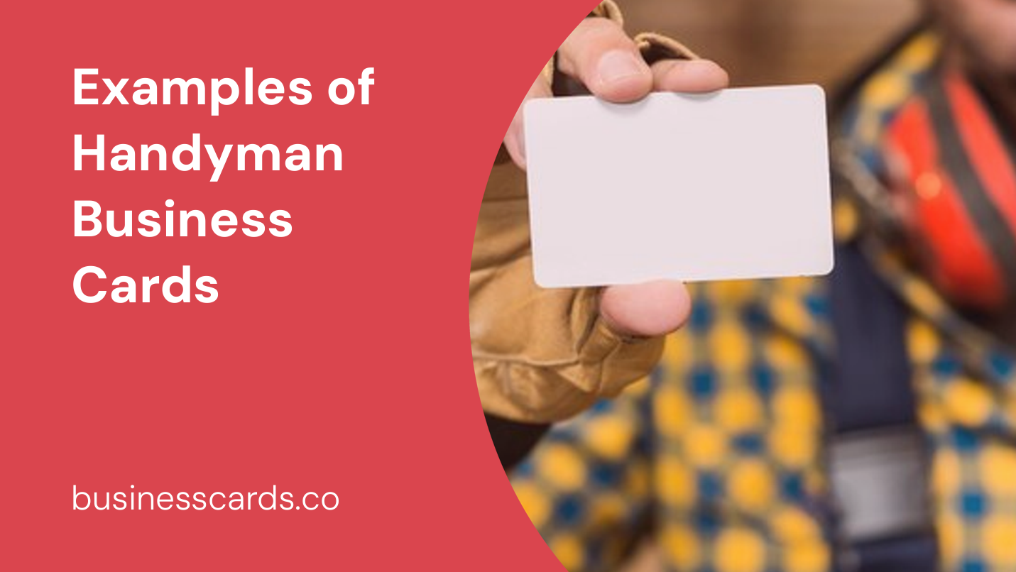 examples of handyman business cards