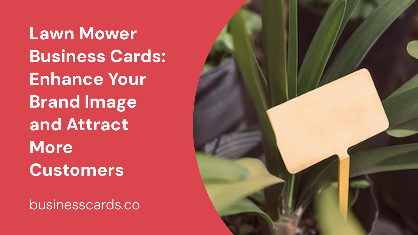 lawn mower business cards enhance your brand image and attract more customers