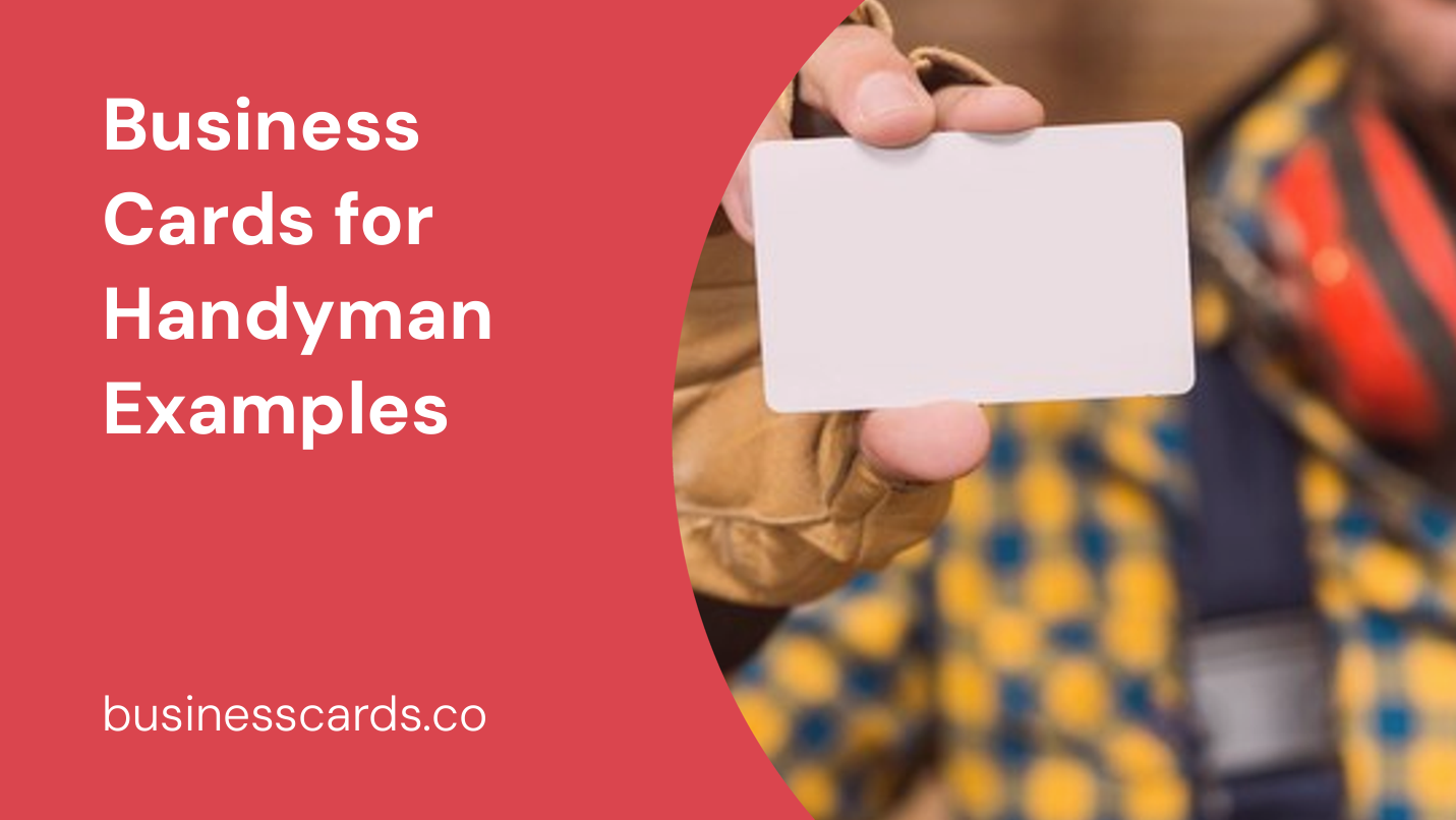 business cards for handyman examples