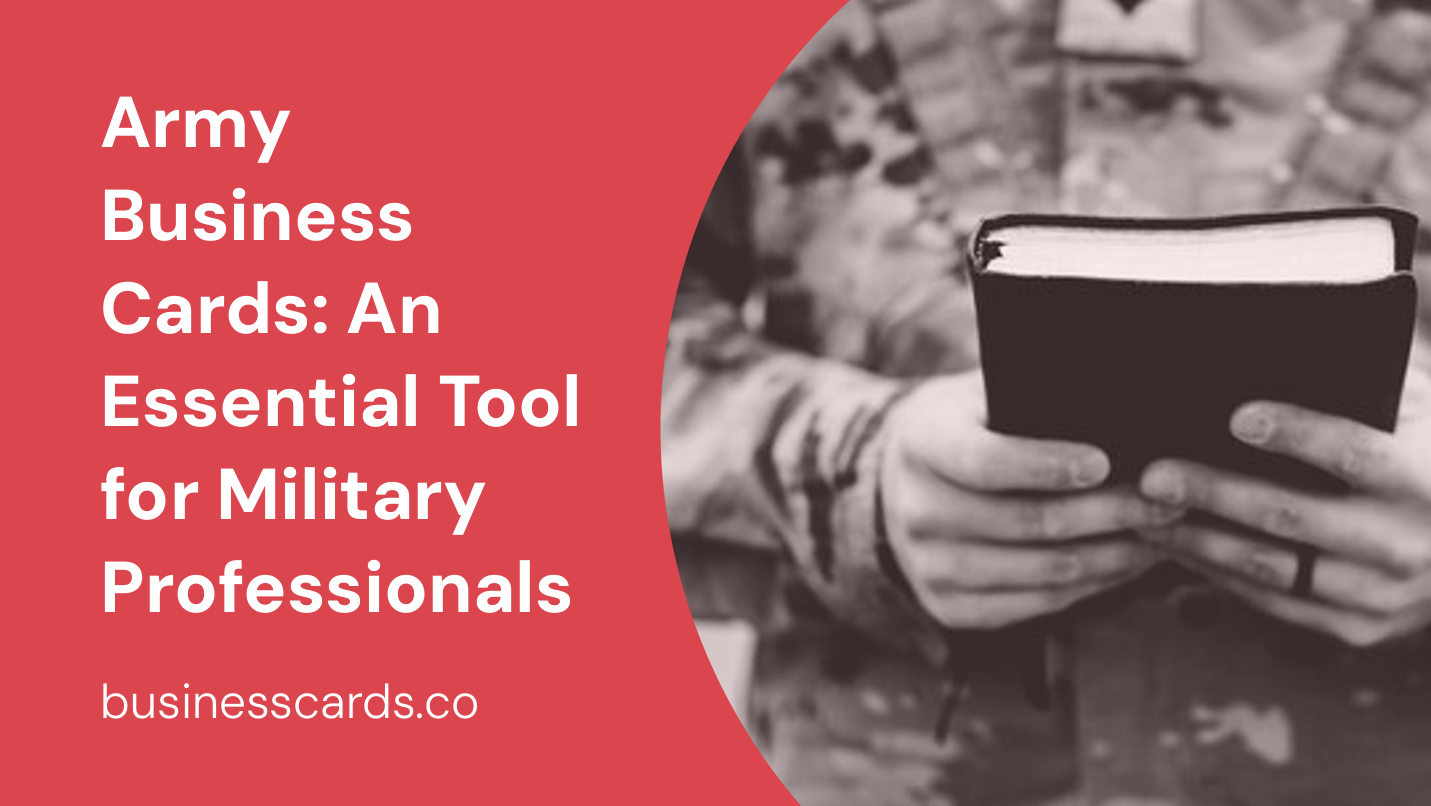 army business cards an essential tool for military professionals