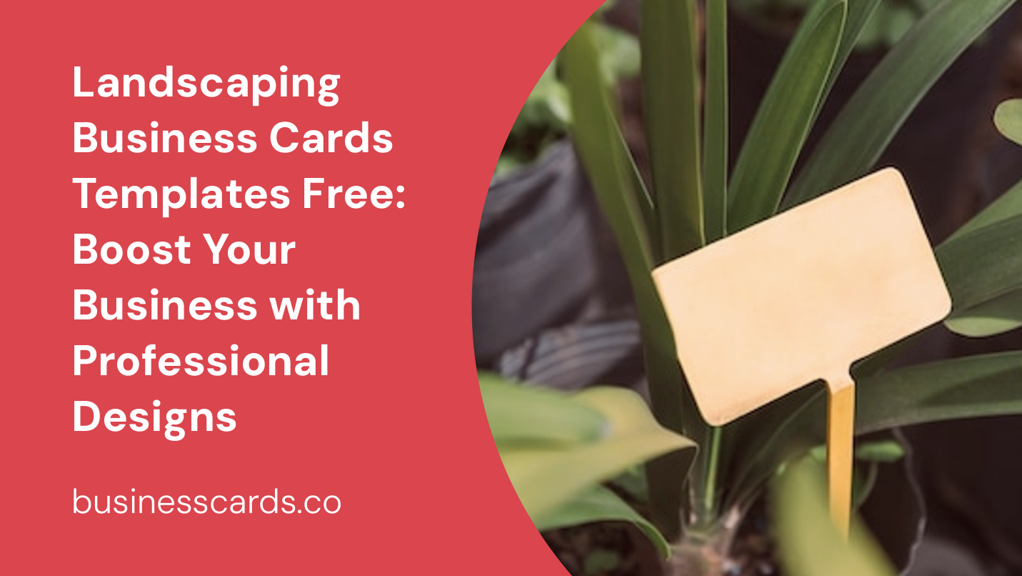 landscaping business cards templates free boost your business with professional designs