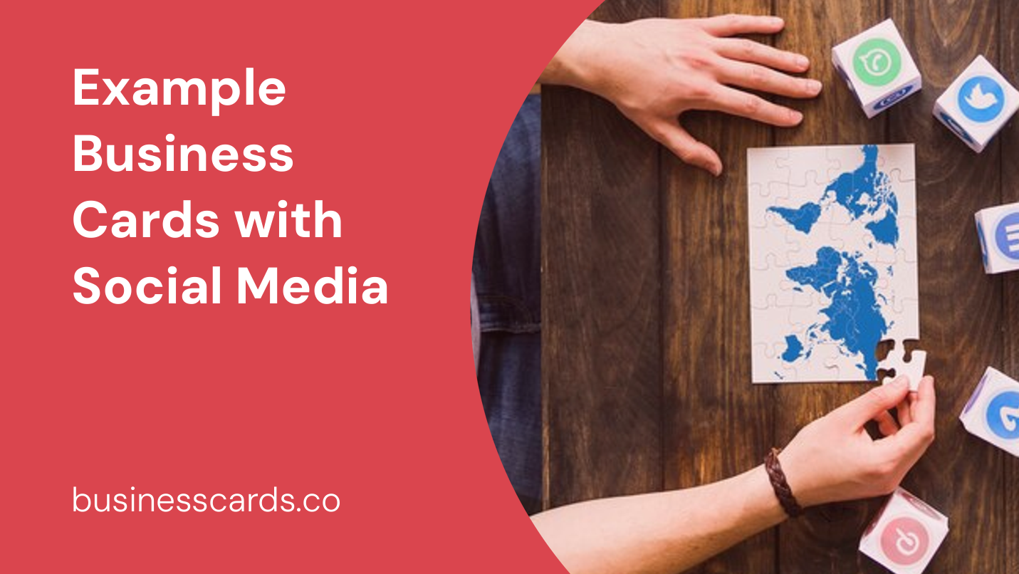 example business cards with social media
