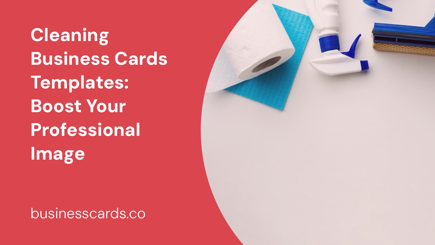 cleaning business cards templates boost your professional image