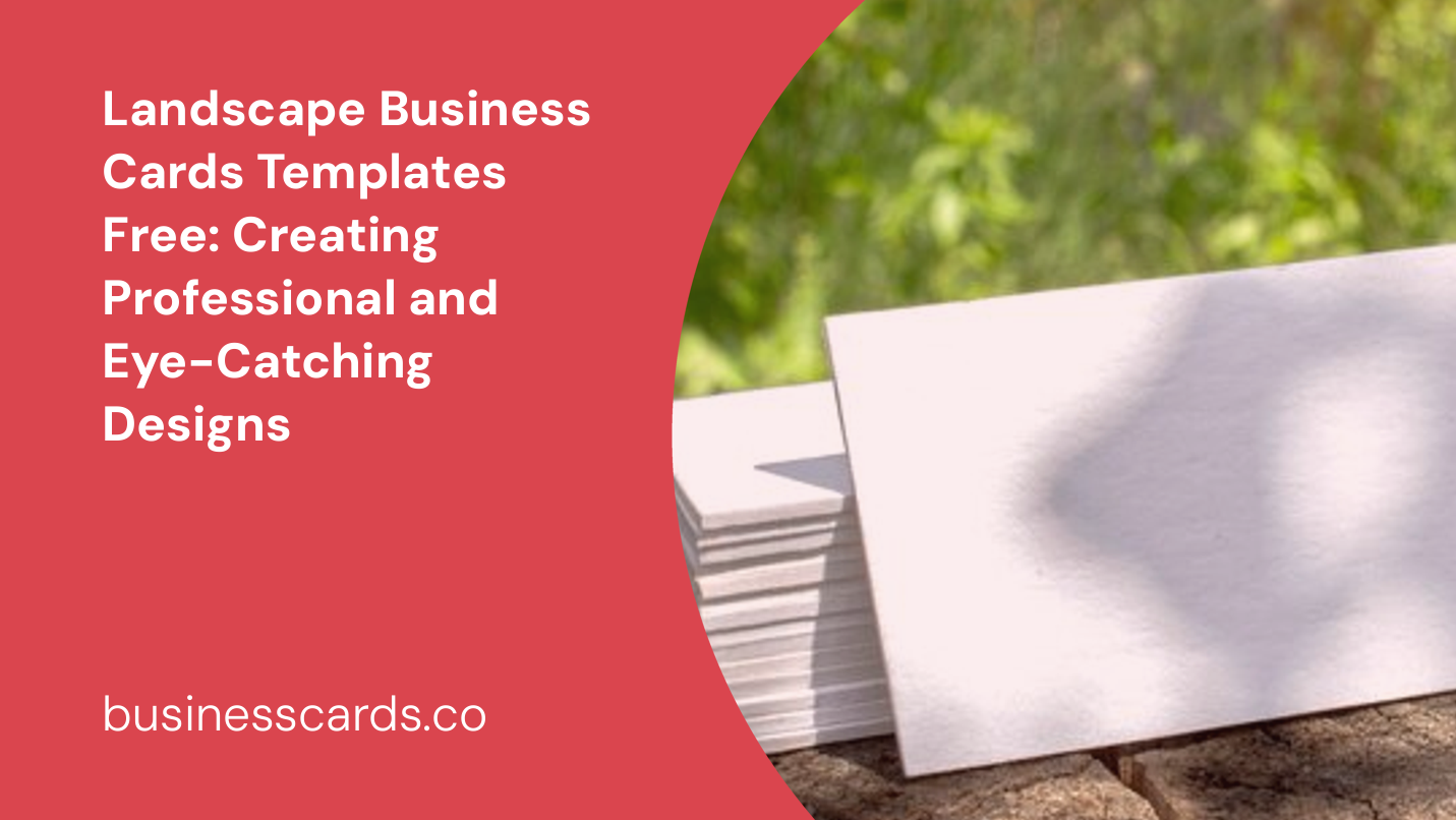 landscape business cards templates free creating professional and eye-catching designs