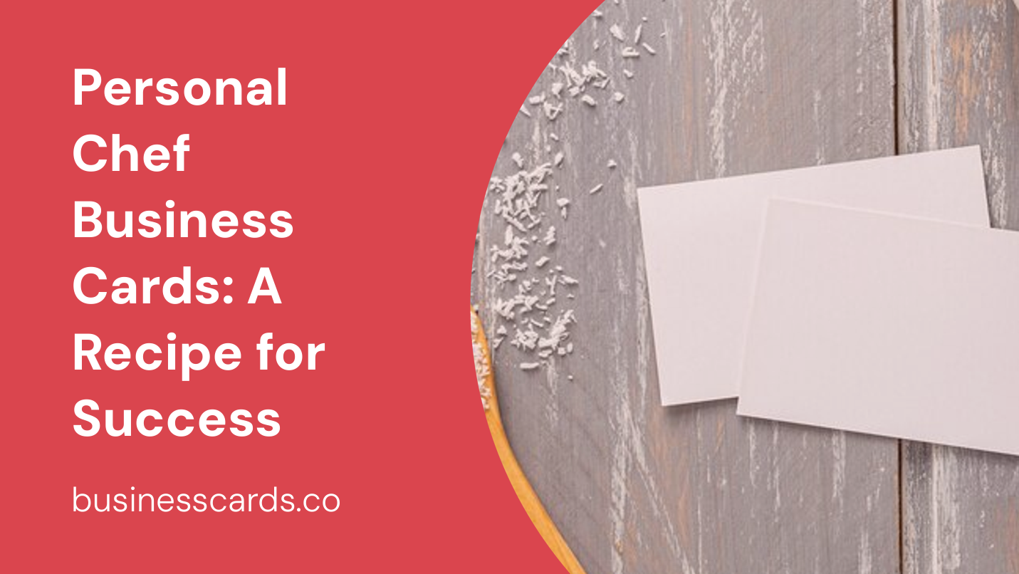 personal chef business cards a recipe for success