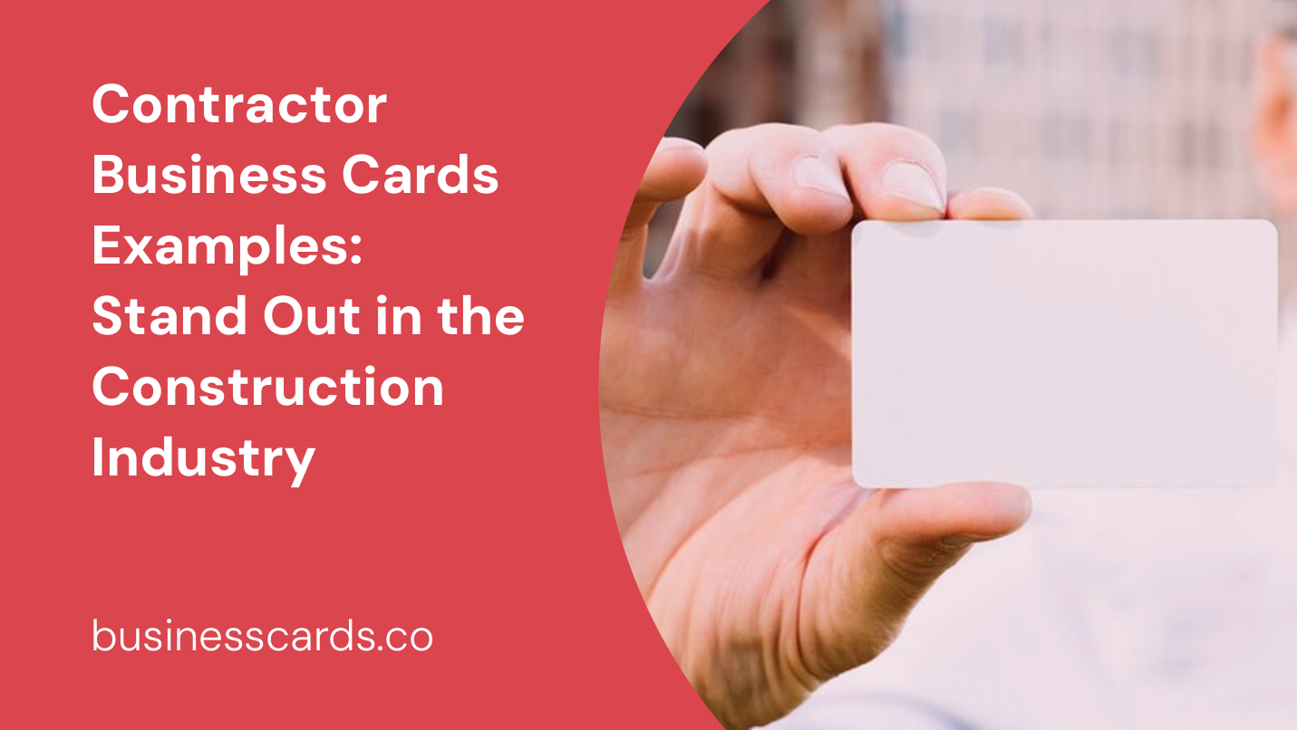 contractor business cards examples stand out in the construction industry