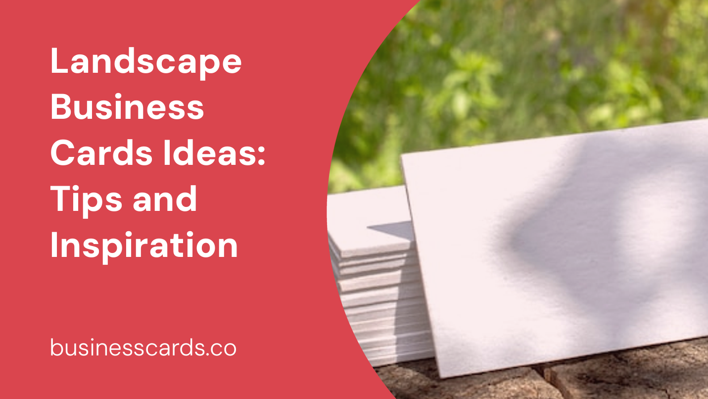 landscape business cards ideas tips and inspiration