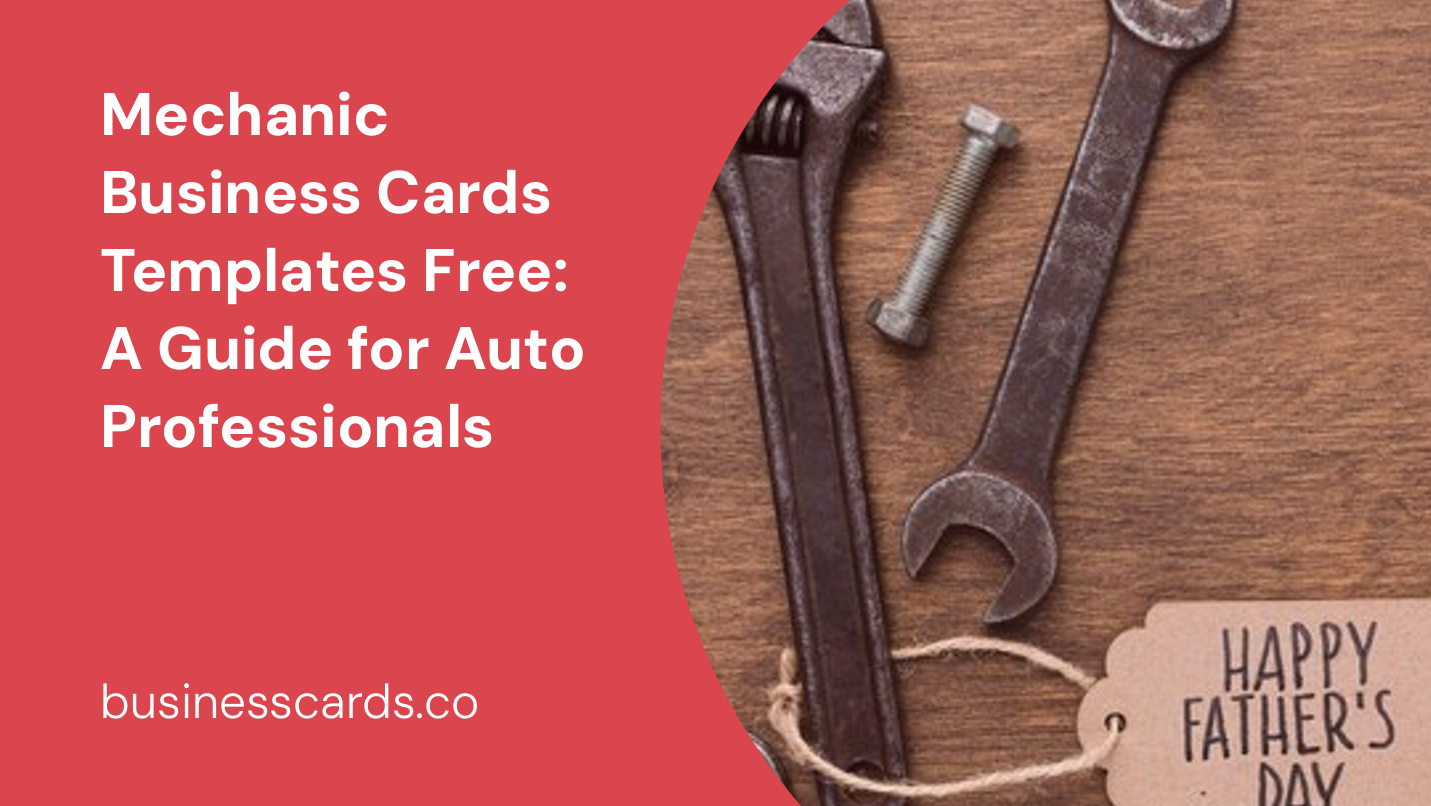 mechanic business cards templates free a guide for auto professionals