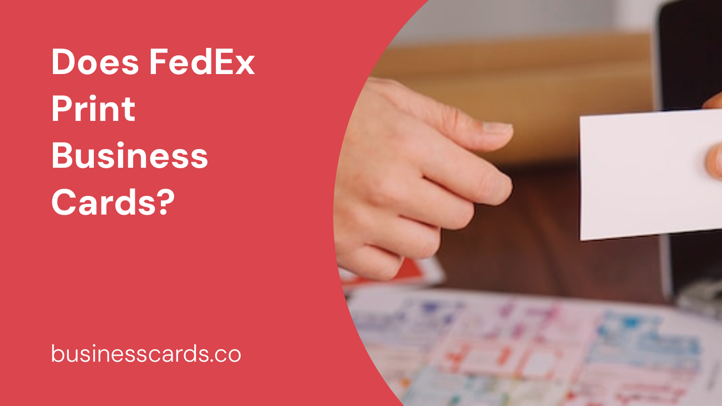 does fedex print business cards 