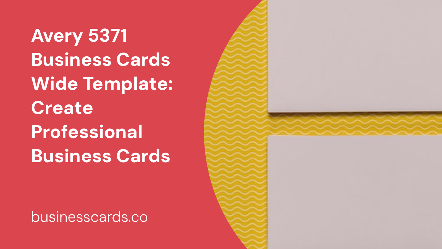 avery 5371 business cards wide template create professional business cards