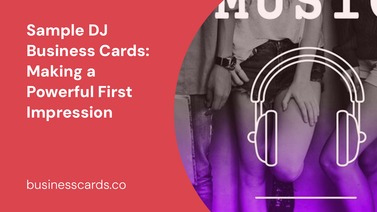 sample dj business cards making a powerful first impression