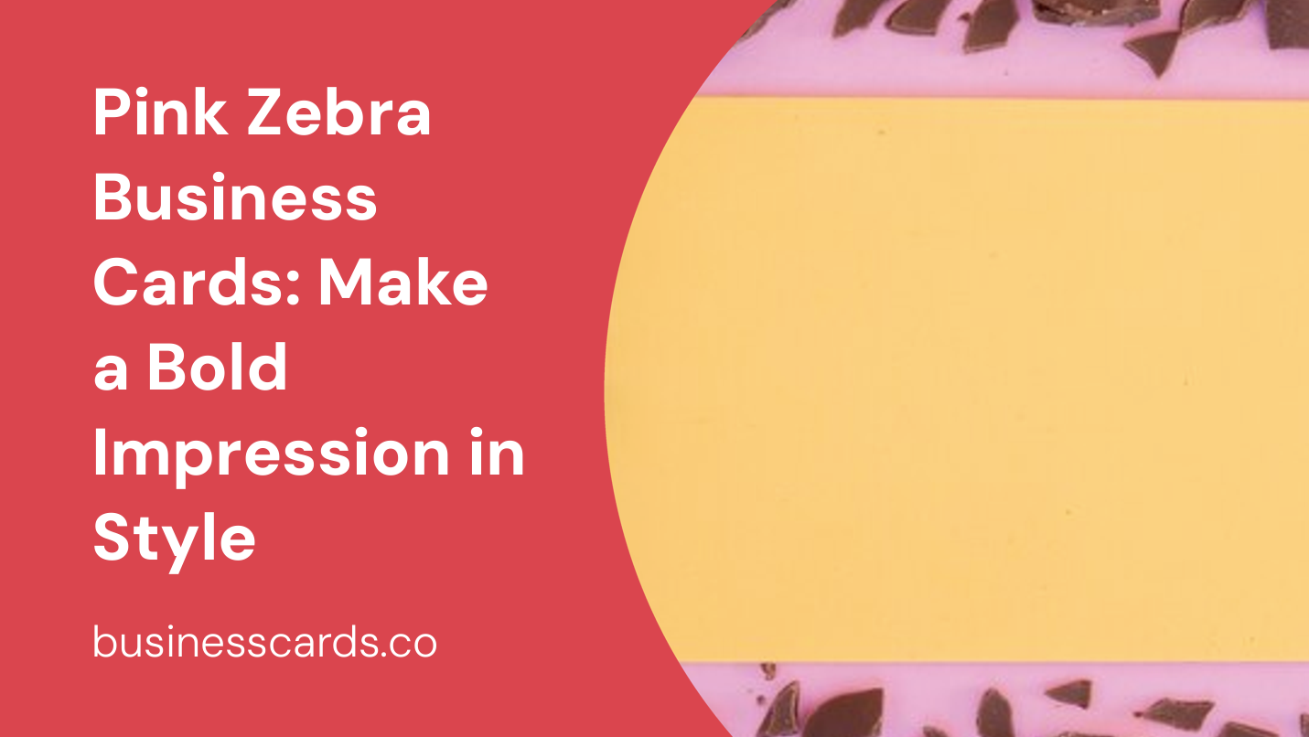 pink zebra business cards make a bold impression in style