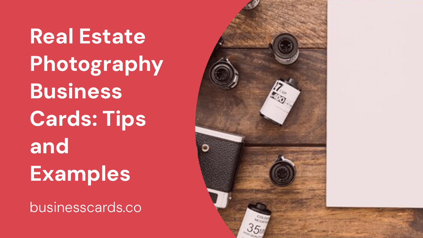 real estate photography business cards tips and examples