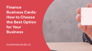 finance business cards how to choose the best option for your business