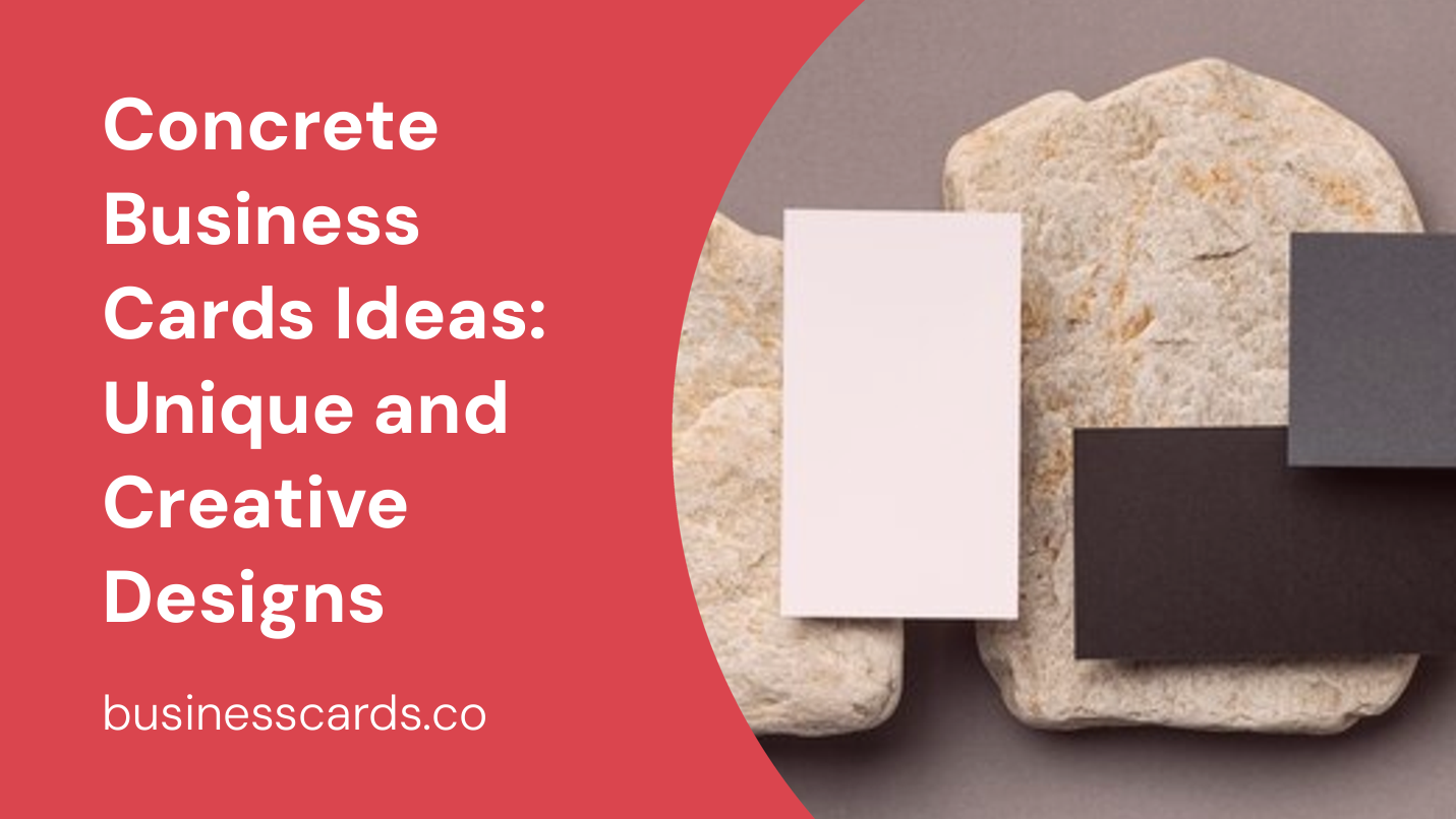 concrete business cards ideas unique and creative designs