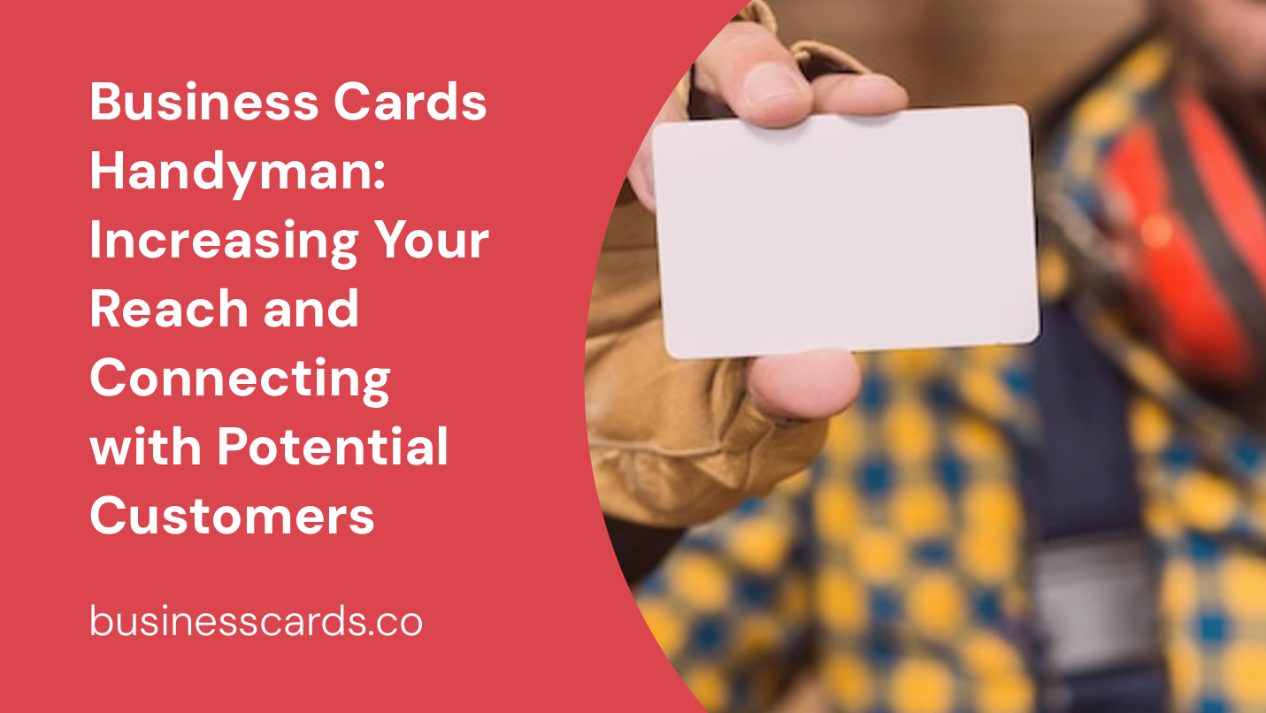 business cards handyman increasing your reach and connecting with potential customers